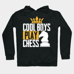 Funny Chess Gift, Cool Boys Play Chess Hoodie